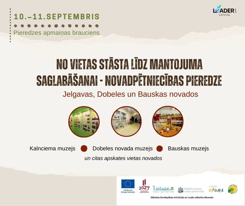 Pieredzes apmaiņas brauciens Jelgavas, Dobeles un Bauskas novados – no vietas stāsta līdz mantojuma saglabāšanai