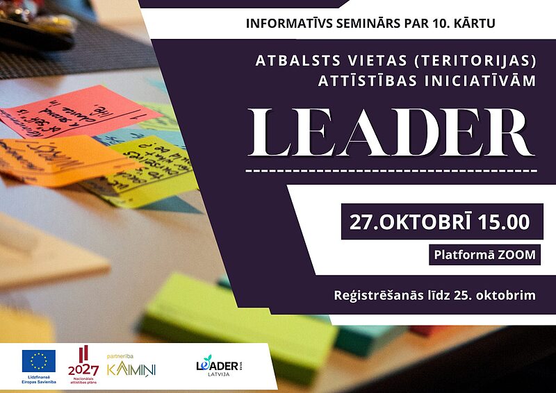 Informatīvais seminārs par LEADER 10. kārtu